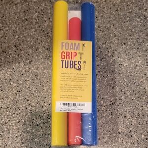 Foam Grip Tubes Set - Yellow, Red, Blue